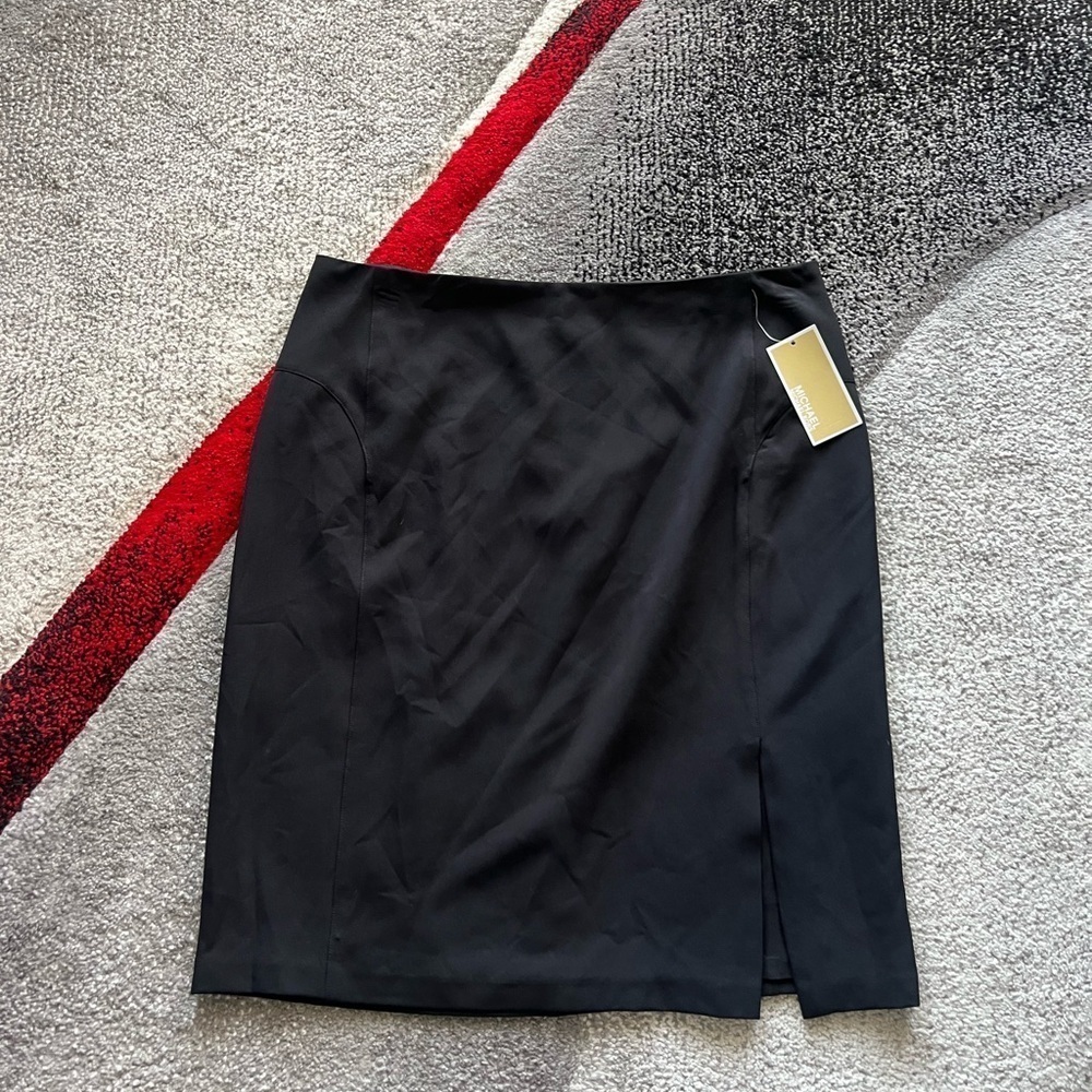 Michael Kors Black Minimalist Pencil Skirt